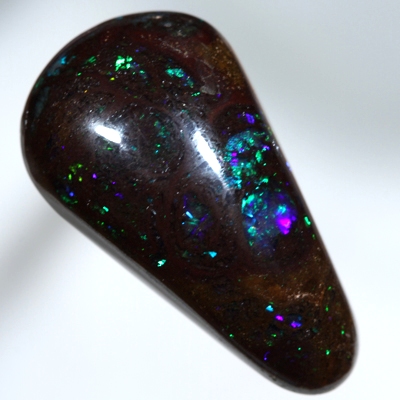 SOLID BOULDER OPAL Sparkles of bright green and blue SEE VIDEO 